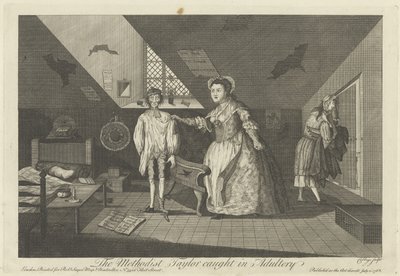 Il sarto metodista colto in adulterio, 1768 da English School